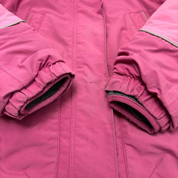Lands End Girls Small 7-8 Pink Squall Winter Jacket Parka Coat Fleece Insulated - Picture 3 of 9